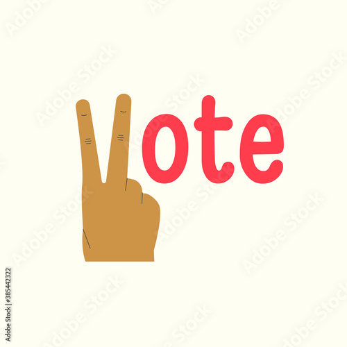 Voting Icon Design.Voting Concept.Remember to vote.