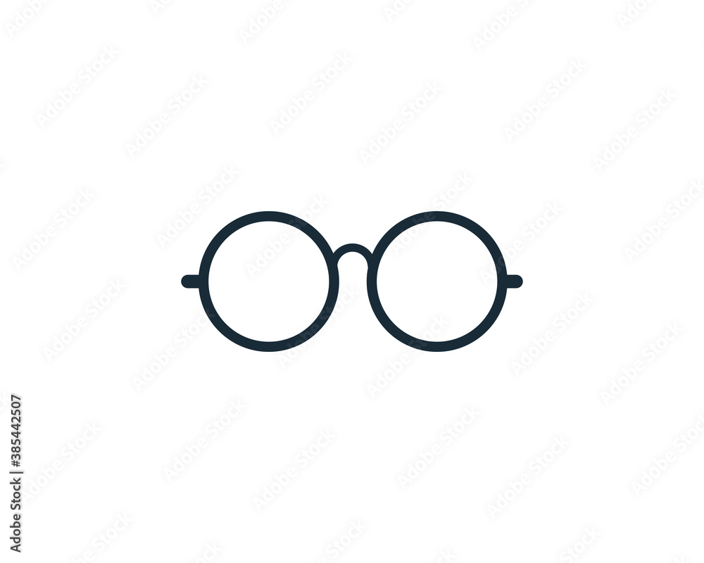 Retro Circle Eyeglasses Icon Vector Logo Template Illustration Design Retro Circle Eyeglasses Icon Vector Logo Template Illustration Design