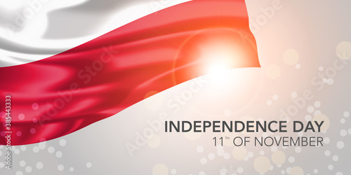 Poland happy independence day vector banner, greeting card