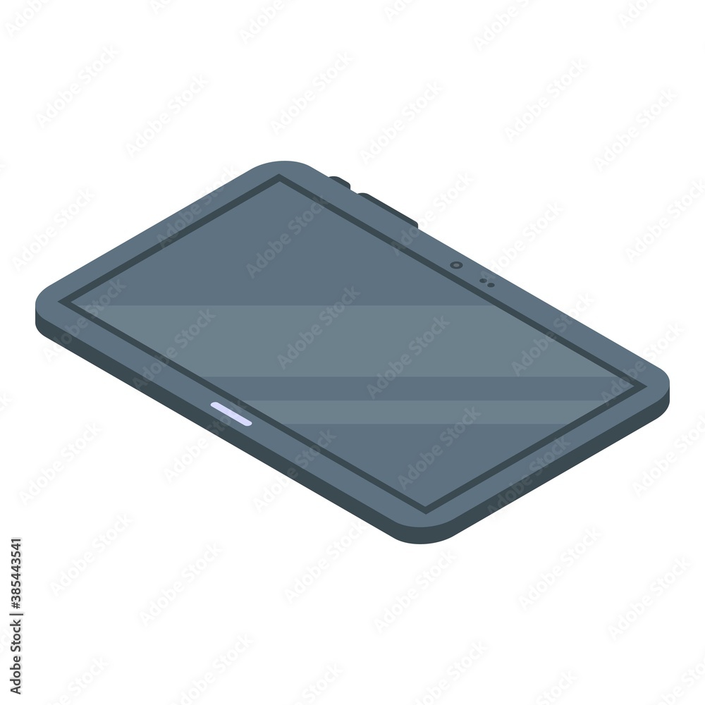 Tablet monitor icon. Isometric of tablet monitor vector icon for web design isolated on white background Tablet monitor icon. Isometric of tablet monitor vector icon for web design isolated on white background