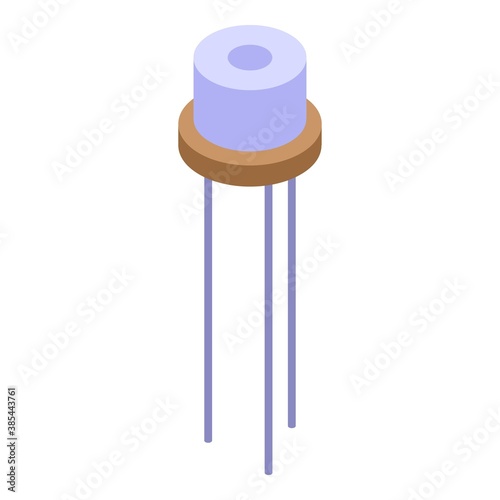 Diode light icon. Isometric of diode light vector icon for web design isolated on white background
