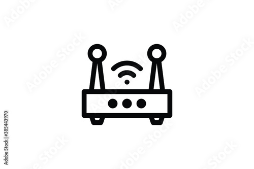 Antivirus Outline Icon - Network Connection