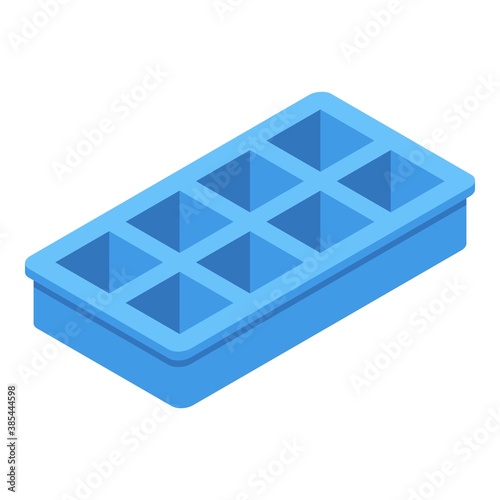 Ice cube tray cocktail icon. Isometric of ice cube tray cocktail vector icon for web design isolated on white background