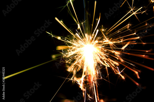 Colorful handheld sparkler effect