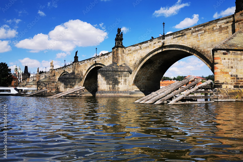charles bridge from the Vltava river