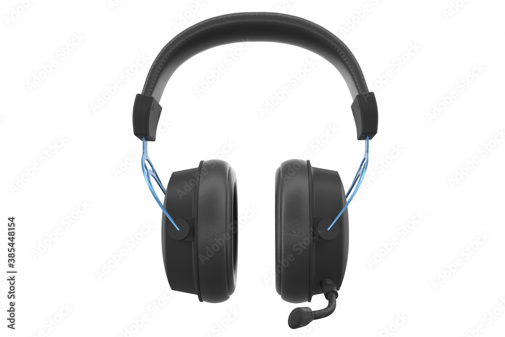 3D rendering of gaming headphones with microphone for cloud gaming and streaming 3D rendering of gaming headphones with microphone for cloud gaming and streaming