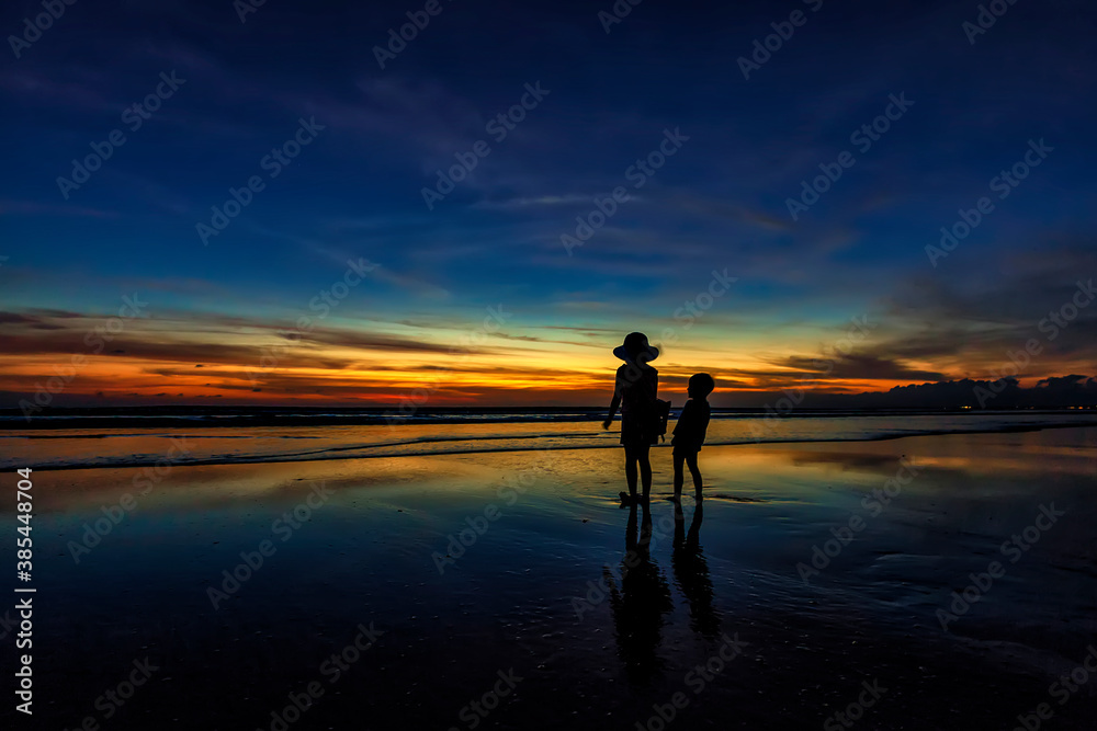 enjoy the magnificent sunset at kuta beach bali indonesia
