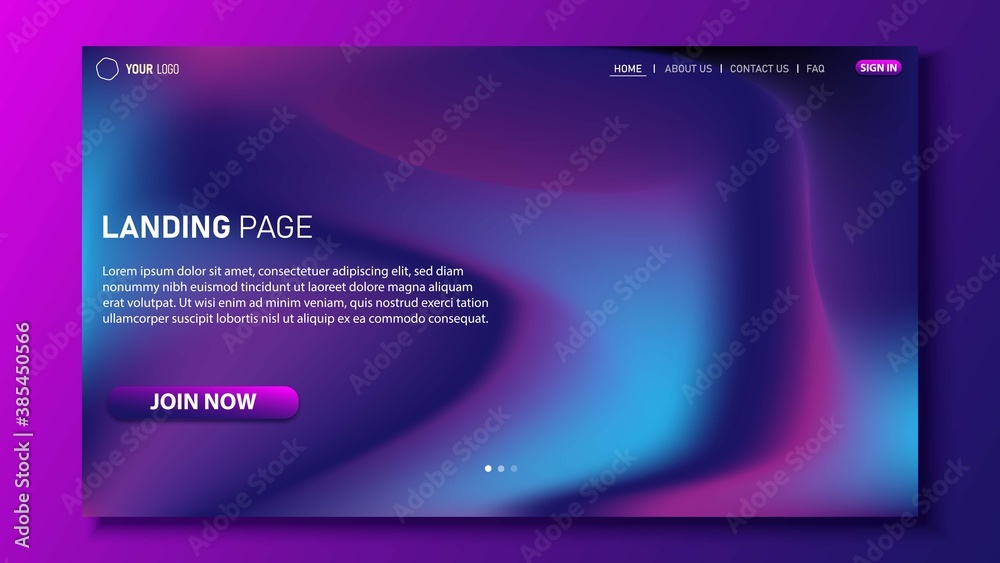 Geometric landing page background. Fluid shape texture. Multi color gradient. Eps10 vector Geometric landing page background. Fluid shape texture. Multi color gradient. Eps10 vector