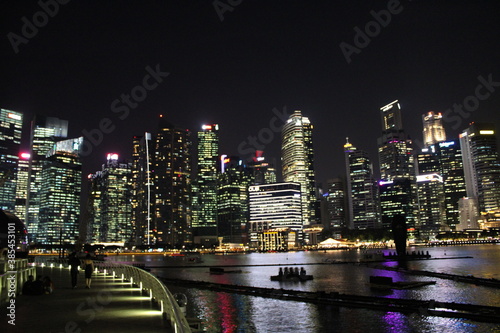 The City Center of Singapore at Night