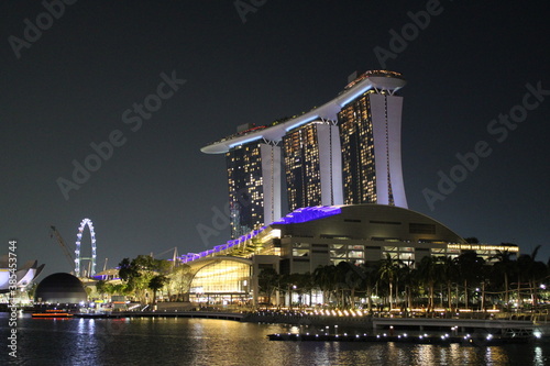 The City Center of Singapore at Night