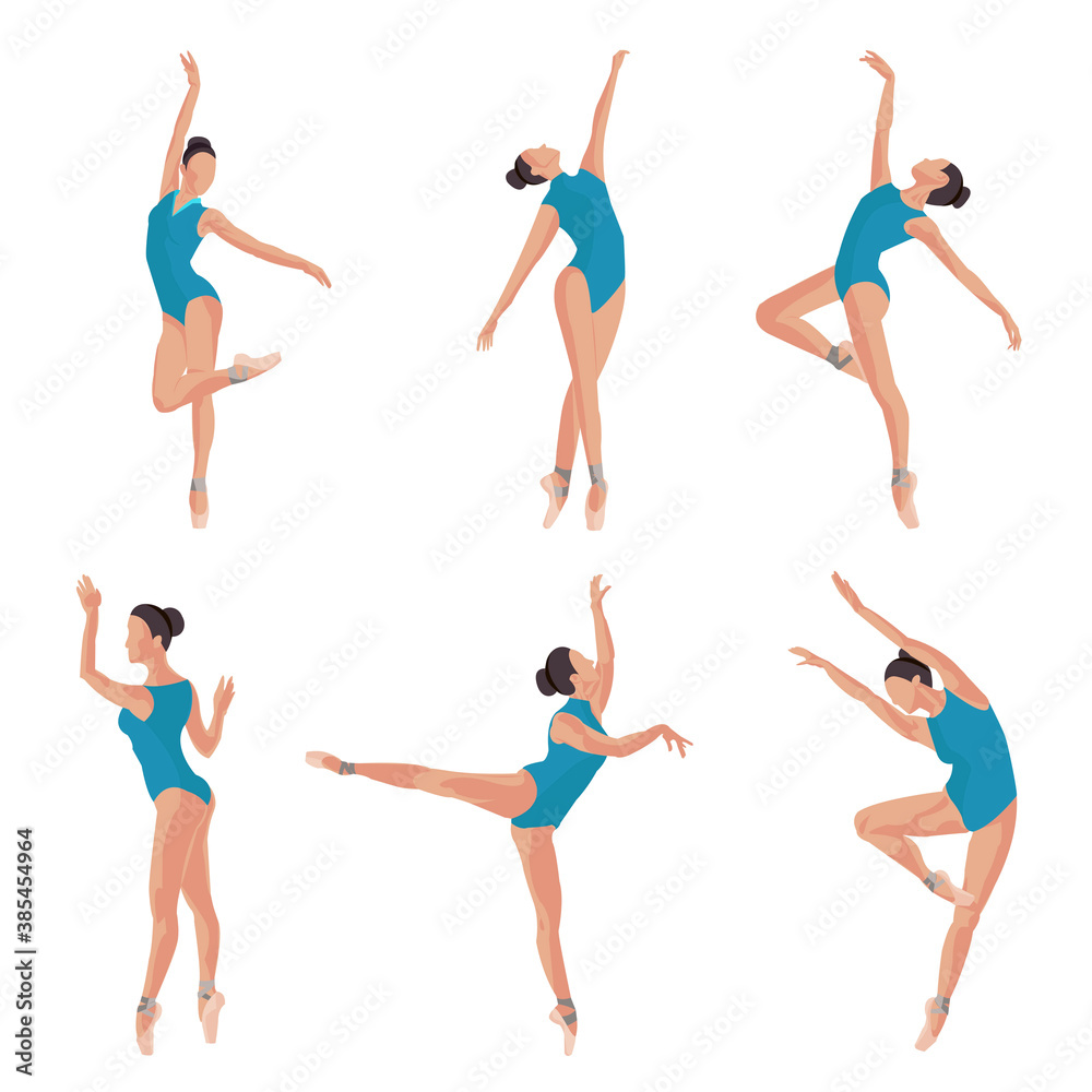 Fototapeta premium set of dancers
