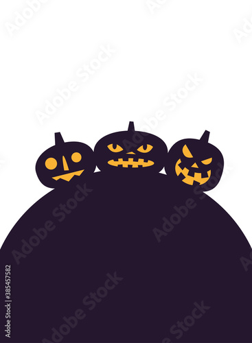 halloween pumpkins cartoons vector design