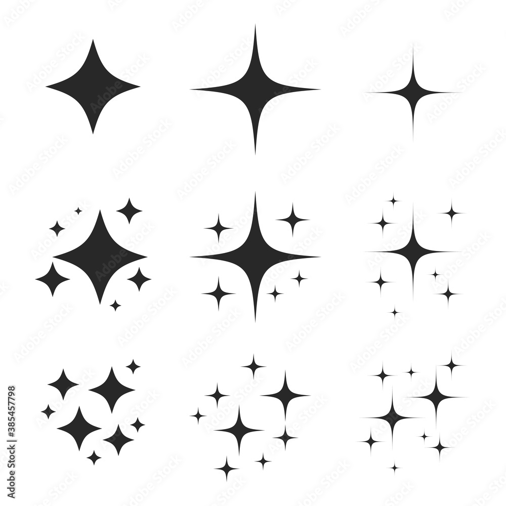 Sparkling black and white symbol vector A set of original sparkling starter icons, a shiny shine, light effect stars,shiny flash,decoration twinkle,Glowing light effect and bursts collection Vector Sparkling black and white symbol vector A set of original sparkling starter icons, a shiny shine, light effect stars,shiny flash,decoration twinkle,Glowing light effect and bursts collection Vector