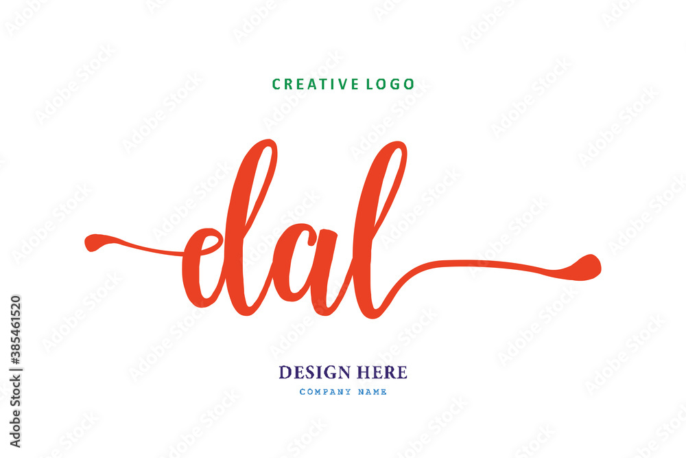 simple DAL lettering logo is easy to understand, simple and authoritative