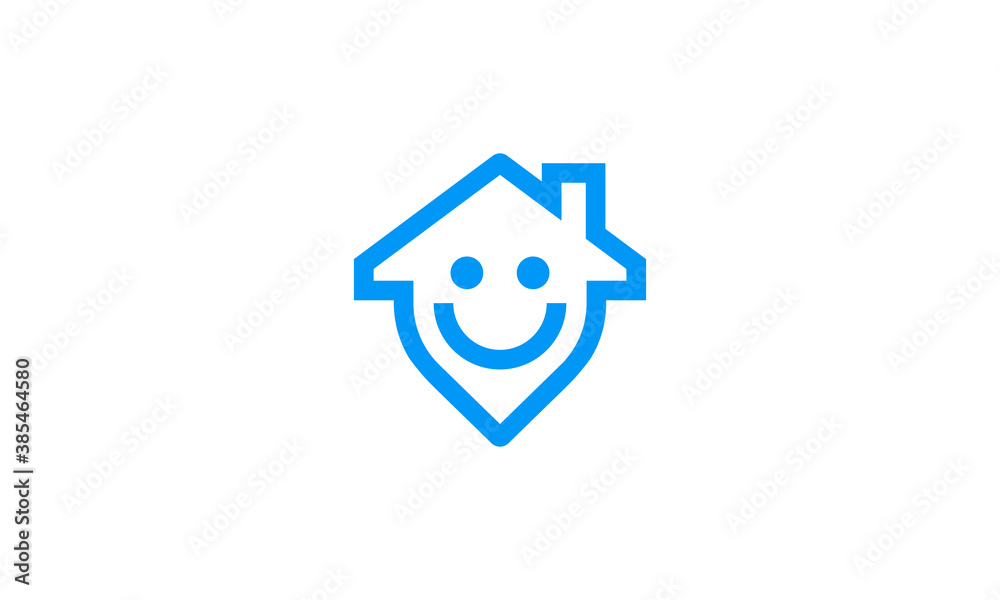 Creative Vector Illustration Logo Design. Happy Building Home Concept. Creative Vector Illustration Logo Design. Happy Building Home Concept.