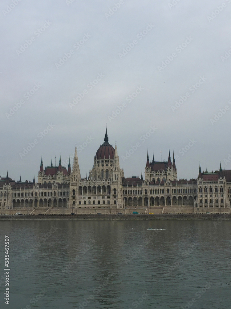 The Hungarian Parliament near river Danube in Budapest