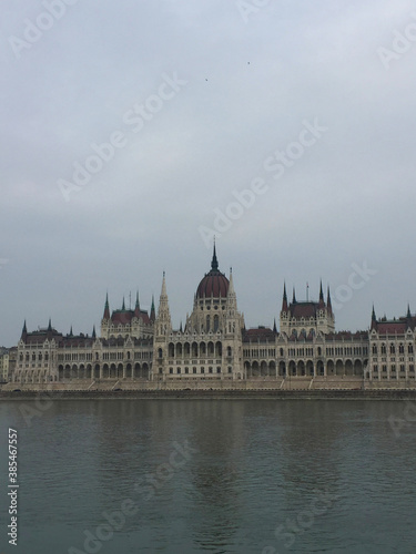 The Hungarian Parliament near river Danube in Budapest