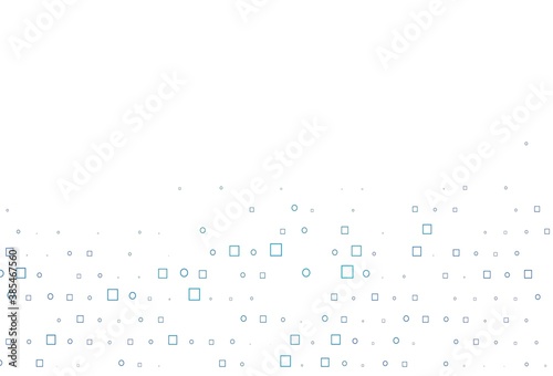 Light BLUE vector cover with circles, cubes.