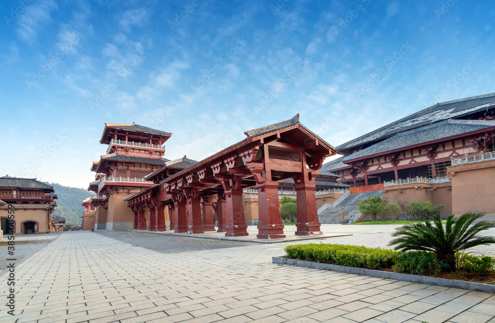 Qin and Han ancient city park, Guizhou, China. Qin and Han ancient city park, Guizhou, China.