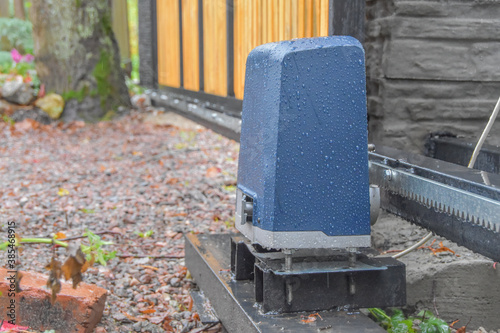 a automatic gate mechanism on the garden plot