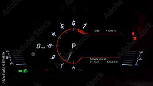 Beautiful sports dashboard of a Japanese manufacturer photo