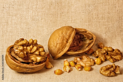 walnuts with corn kernels