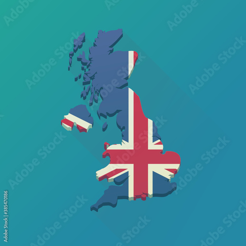 Map of the UK flag (flat design)