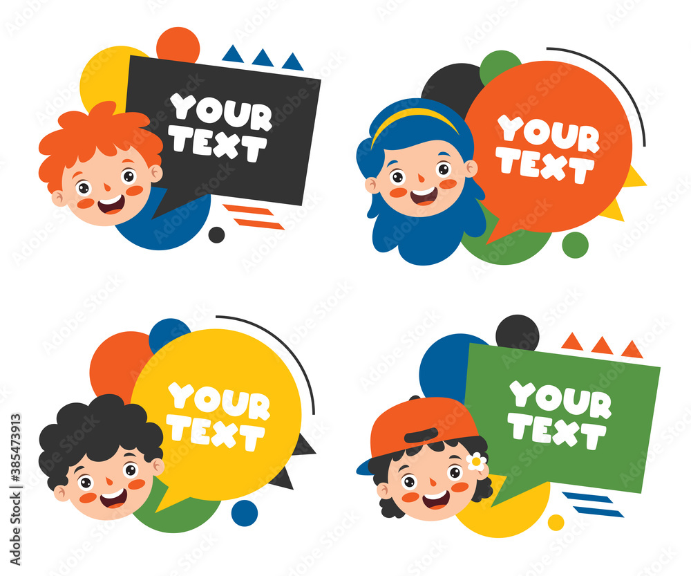 Colorful Speech Bubbles And Labels Colorful Speech Bubbles And Labels