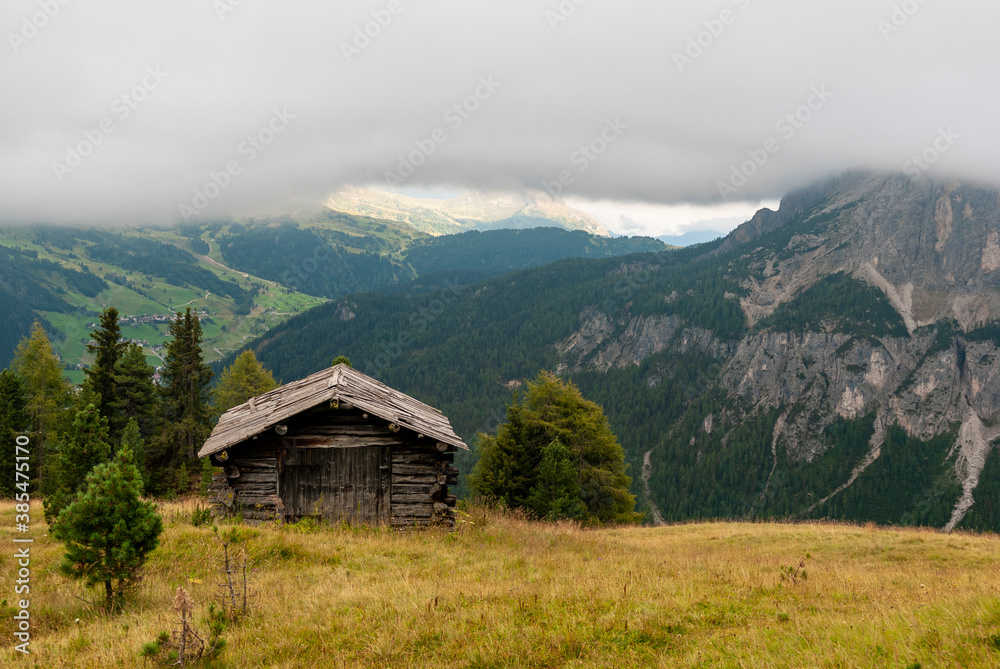 mountain hut in the mountains