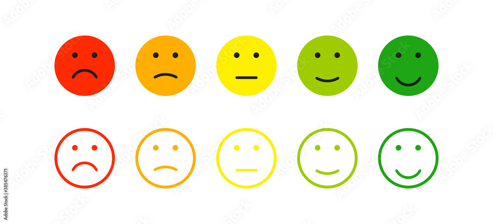 Mood feedback smile in flat style. Expression emotion, vector Mood feedback smile in flat style. Expression emotion, vector
