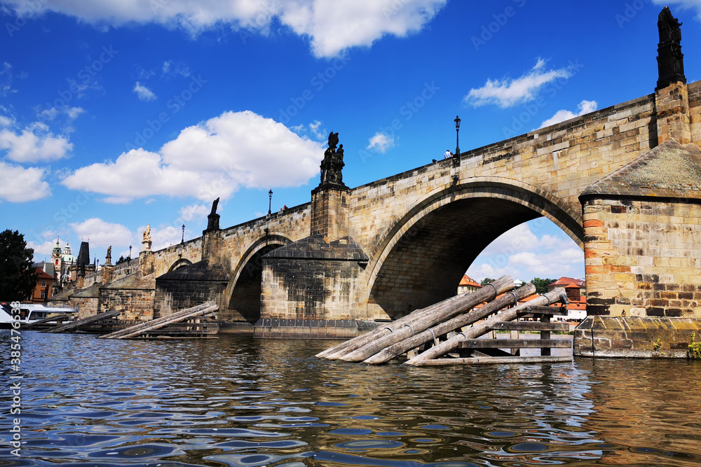 charles bridge from the Vltava river