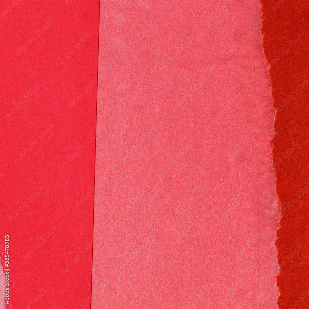Fototapeta premium Red vintage and old looking crumpled paper background. Retro cardboard texture. Grunge paper for drawing. Ancient book page. Present wrapping.