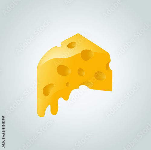 Vector illustration of delicious fresh melting cheese with 3D look for background, advertisement, poster, etc 