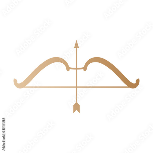 arrow and bow gold vector design