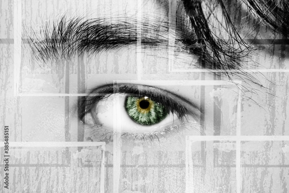 Obraz premium A beautiful insightful look man's eye. Close up shot.