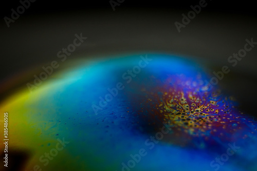 Bubble. Abstract patterns. A soap bubble is like space. photo