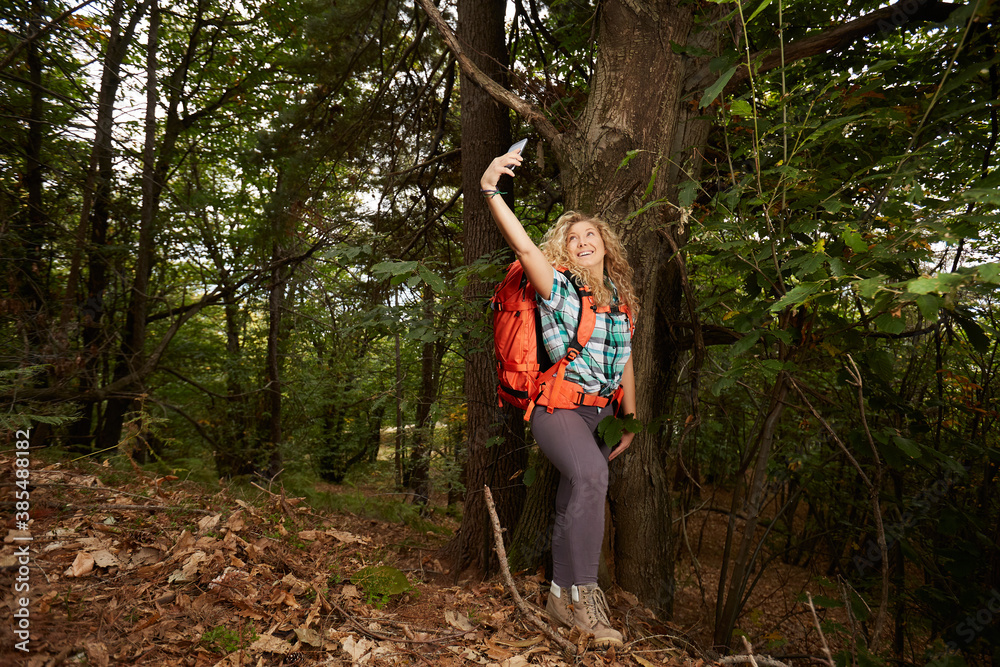 hiker take a selfie hiker take a selfie