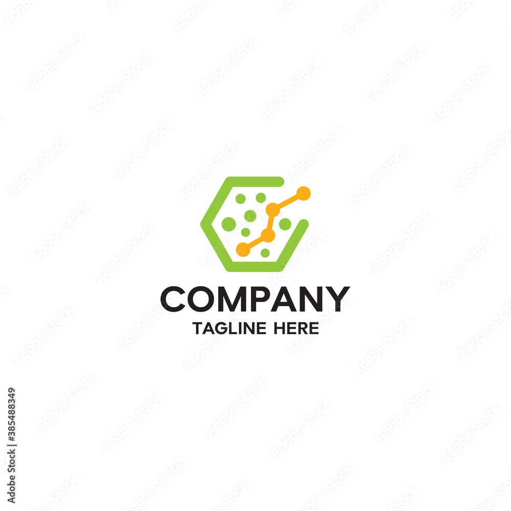 Abstract tech data statistic logo icon design template Abstract tech data statistic logo icon design template