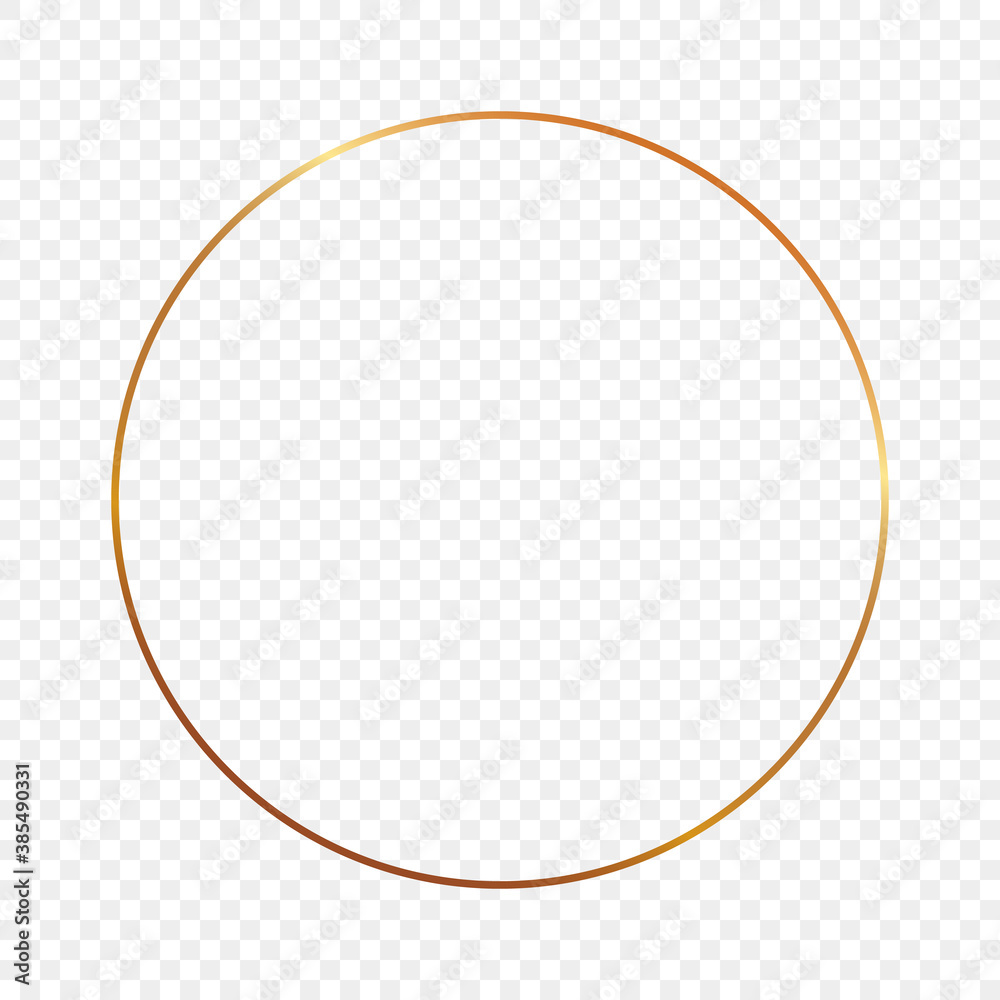 Gold glowing circle frame Gold glowing circle frame