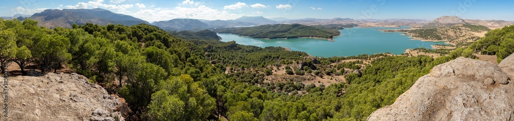 View of the Guadalteba reservoir, Málaga, Spain.