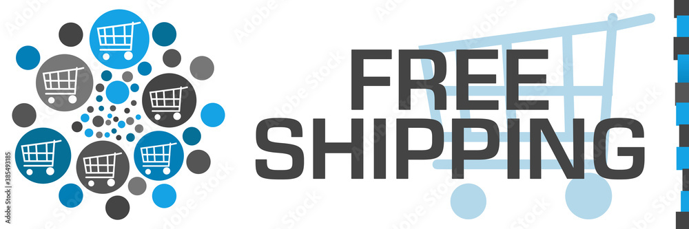 Free Shipping Blue Grey Dots Circular Shopping Carts Left Free Shipping Blue Grey Dots Circular Shopping Carts Left