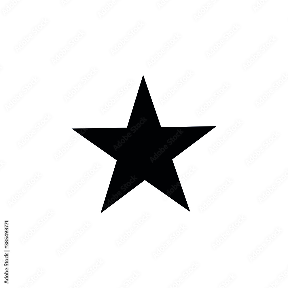 Black star icon on a white background Black star icon on a white background