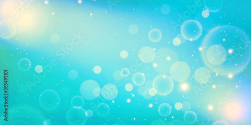 bokeh background. Blue bokeh light backgrounds. Blue bubble background. Abstract blurred reflection .