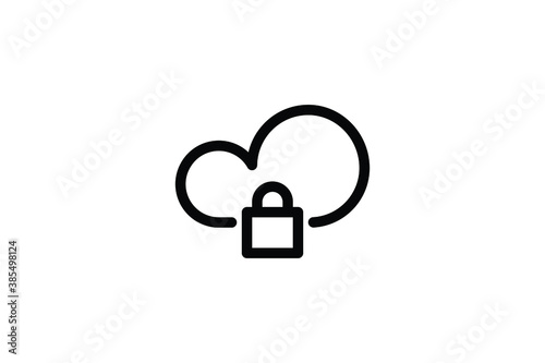 Antivirus Outline Icon - Safe Cloud