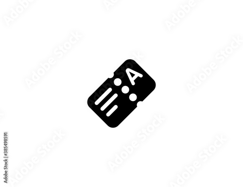 Ticket vector flat icon 