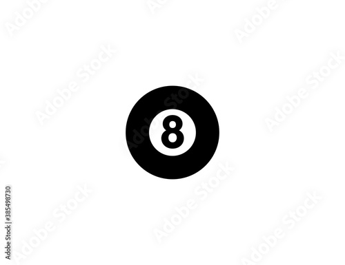 Pool 8 Ball billiard vector icon