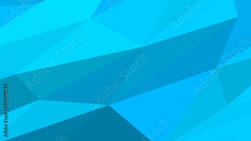 Deep sky blue abstract background. Geometric vector illustration. Colorful 3D wallpaper.