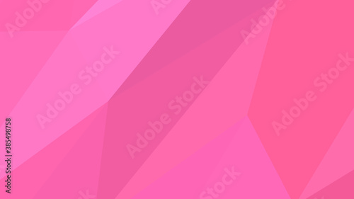 Hot pink abstract background. Geometric vector illustration. Colorful 3D wallpaper.