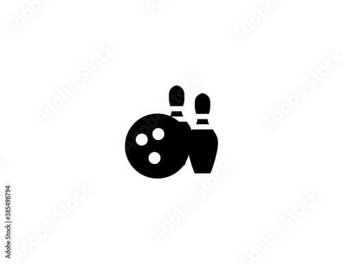 Bowling vector flat icon