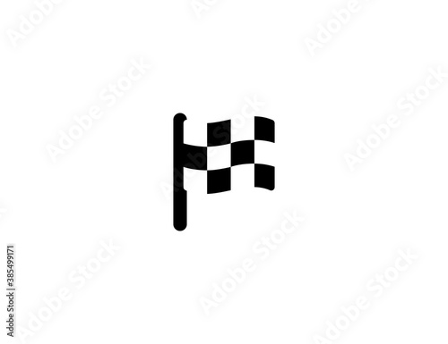 Chequered Flag icon vector flat symbol Racing flag illustration Motorsport isolated